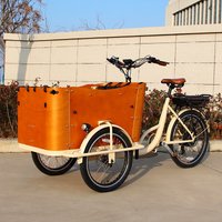 2026Hot Sale Cheap Holland Adult Tricycle Child Seat Dutch 3 Wheel Family Cargo Bike Bakfiet Trailer E-cargo Bike Tricycle