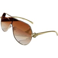 Vintage Luxury Brand Designer One Piece Sunglasses Women For Men 2025 Popular Luxury Sun Glasses Metal Oversized Punk Eyewear
