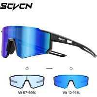 AliExpress SCVCN Blue Photochromic Cycling Glasses UV400 Sunglasses for Men Cycling Road MTB Bike Glasses and Women Casual Hiking Windproof