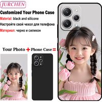 JURCHEN Custom Photo Case For Xiaomi Redmi Note 15 14 14C 15C 14S 14R 15R Pro Plus 5G Images Silicone Black Matte TPU Cover Bag