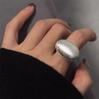 Cool Shinning Brushed Ball Adjustable Finger Rings For Women Punk Fashion New Jewelry Gift Party Rock anillos mujer