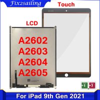 LCD For iPad 9 10.2 2021 9th Gen A2602 A2603 A2604 A2605 LCD Touch Screen Glass Display Panel Replacement Repair Parts 100% Test