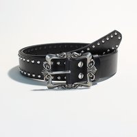 New Trendy Belt, Fashionable and Personalized Star Willow Nail Youth Belt Punk Needle Buckle Casual Pants Belt
