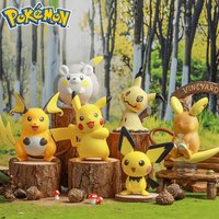 6 Styles Pokemon Anime Figures Cute Pikachu Pichu Model Collect Dolls Desktop Decorative Figurines Lovely Kids Holiday Gifts
