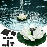 Solar Water Fountain,Floating Mini Lotus Water Pump/Pond Pump,Perfect DIY Pond Decoration DIY Bird Bath,1.2W Waterfall Fountain