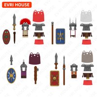 Roman Centurion Mini Building Block Dolls Action Figures Bricks Tesserarius Praetoriani Assembly Toys for Children N818-821