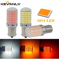 2pcs 1156 BA15S P21W BAU15S PY21W T20 7440 W21W LED Bulbs 144smd Led CanBus lamp For Turn Signal Light Day Time Running Lamps