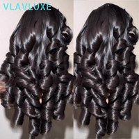 100% Human Hair 400 Density Bounce Curly Glueless Wig 13x6 13x4 HD Lace Front Bouncy 32 34 Inch Wig For Woman Ready to Wear Wigs