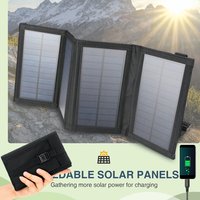 20W 5V Foldable Solar Panel Portable Waterproof USB Solar Panel Cells for Outdoor Camping Hiking Emergency Phone Power Bank