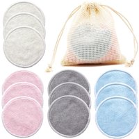 10 Stück wiederverwendbare Bambus-Make-up-Entferner-Pads, waschbare Runden, Reinigung, Gesichts-Baumwolle, Make-up-Entfernungspads, Werkzeug
