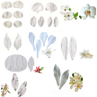 Multi Pattern Flower Petal Veining Fondant Silicone Mold DIY Sugarcraft,Sugar Flower,Fondant Flower Silicone Mold Cake Decor