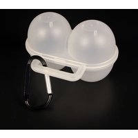 Protective Two Compartment Outdoor Egg Box Shockproof Portable Egg Holder Drop Resistant Transparent Egg Storage Box Picnic