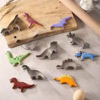 4Pcs/Set Animal Dinosaur Cookie Biscuit Cutter Stainless Steel Cake Fondant Mold Sugarcraft Decorating Mould Pastry Baking Tools