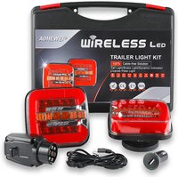 12/24v Wireless Magnetic Trailer Tail Light Dynamic Led Tail Light Universal Rear Trailer Lights For Truck Caravan Lorry Bus
