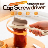 4-in-1 Jar Opener - Adjustable Stainless Steel Lid Remover for Seniors & Arthritis Sufferers, Fits Kitchen Jars, Bottles & Cans