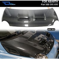 DLF2 Style Carbon Vented Hood For 2008-2025 Abarth Fiat 500 595 695 Front Engine Bonnet Air Vent Exterior Body Accessories