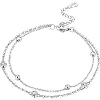 CYCUFF New 925 Sterling Silver Simple Double Chain Bracelet Chain Link Women Bracelet Jewelry Party Trendy Anniversary Gifts