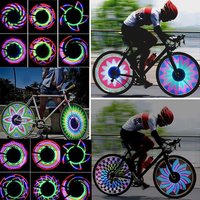 2pc/1pc 32/14LED Bicycle Light Mountain Road Cycling Tyre Wheel Spoke Flash Lamp Wheel String Double-Sided Color Warning Light