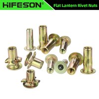 HIFESON 10pcs/20pcs M4 M5 M6 M8 Long Petal Rivets Nuts lantern Nuts Flat Pull Rivet Nuts Slotted Color Zinc Extension Insert Nut