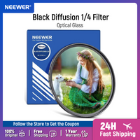 Neewer Black Diffusion 1/8 Filter Soft Dreamy Cinematic Effect Filter Ultra Slim Water Repellent Optical Glass