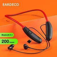 EARDECO-Écouteurs sans fil étanches avec micro, écouteurs Bluetooth, casque HiFi, 200 heures de lecture, Kband de la présidence, basses, sport, sauna