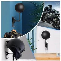 AliExpress NONE 1pc Motorcycle Helmet Rack Wall Mount Helmet Holder 180° Rotation Helmet Hanger W/Hooks for Coats Caps Bike Baseball Rugby Helme