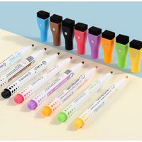 Erasable Magnetic Whiteboard Marker with Brush Whiteboard Graffiti Whiteboard Pen Art Stationery Multi-Color Art Marker Pen