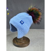 AliExpress Cllikko Natural fur pompom women Winter Knitted Hat Outdoor Cycling Ear Protection Warm Peaked Cap Casual Fashion Hats