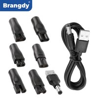Brangdy 8 PCS Replacement Power Cord 5V Charger USB Adapter Set for All Kinds Electric Shaver Hair Clippers Beard trimmer
