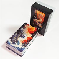 I-Ching Oracle Dragon Deck: 64 Divination Cards 10.3*6cm with Traditional Hexagrams & Mystical Animal Art – Ancient Wisdom