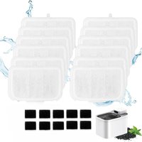 12 PCS Upgraded Pet Cat Kit Water Fountain Filters and 10 foams Fit For Eversweet MAX 105 fl oz/3L Automatic Pet Fountain