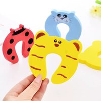 2pcs Random Color Cartoon Animal Safety Door Stopper Baby Anti-Pinch Hand Door Clip Kids Home Safety Door Guard Protector