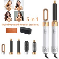 Household 5-in-1 Hot Air Comb Hair Dryer Curling Iron Straightening Iron Hairdresser Styling Tools And Accessories For Dyso Gift