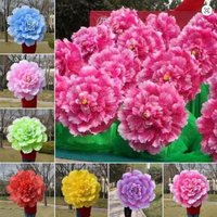 Hand held Peony Dance Performance Props 30/40/50cm DIY Handmade Stage Art Classica Props Children Hand held Choral Flower
