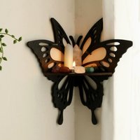 Butterfly Wood Shelf Crystal Holder Shelves Boho Home Decoration Wall Corner Shelf Room Decors Aesthetic for Living Room Gift