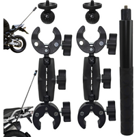 Motorcycle Bike Mount Extension Pole Selfie Stick Double Side Super Clamp Clip for Insta360 X2 X3 X4 X5 Monopod Handlebar Action