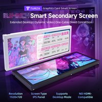 12.3 Inch IPS Secondary Screen TURZX New 1920x720 USB-C Interface CPU GPU RAM Computer Monitor Extended Screen for Windows 10 11
