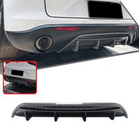 Für Alfa Romeo Stelvio 2017-24 Heckdiffusor Carbon-Optik/Hochglanz Schwarz Heckspoiler Splitter Schutzabdeckung
