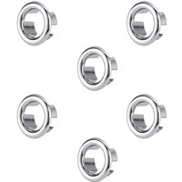 6Pcs Sink Overflow Ring Cover Sink Hole Cover Replacement Overflow Sink Blanking Cap Faucet Hole Cover Kitchen Accessories