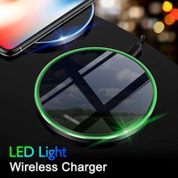 Universal Mirror‑Surface Fast Wireless Charging Pad, Compatible with iPhone 17‑15 Pro Max, Samsung Galaxy S22/S21 Ultra