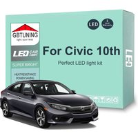 12Pcs Canbus LED Interior Light Bulb Kit For Honda Civic 10th Gen 10 MK10 Sedan Touring Hatchback 2016 2017 2018 2019 2020 2021