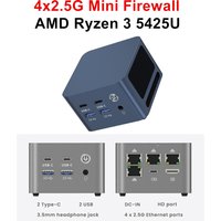 Topton 4x2.5G LAN Firewall Mini PC M1 AMD Ryzen 3 5425U 8GB LPDDR4 4266MHz Pocket Mini Computer Proxmox pfSense OPNsense Server
