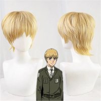 Cosplay Attack on Titan: The Final Season Armin Arlert Wig Anime Game Party Golden Short Wig
