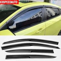 For Honda 2006-2024 2006 2012 2016 2020 2022 8th 9th 10th 11th CiVic Sedan hatchback 3D Mugen Style Window Visor Vent 4Pcs