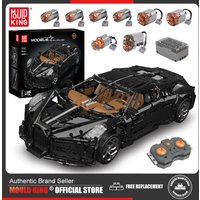 Mould King 13163 Technical Car Building Block Remote Control La Voiture Noire Sport Racing Car Model Toys Kids Christmas Gift