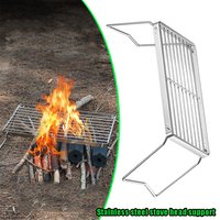 Stainless Steel Folding Campfire Grill Portable Multifunctional High Temperature Corrosion Resistance Outdoor Camping Barbecue