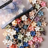 30pcs 2.5cm Colored Floral Claw Clips, Mini Exquisite Butterfly Claw Clips, Princess-Style Claw Clips Suitable for Women's To