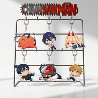 Anime Chainsaw Man Cartoon ver Power Denji Makima6CM Acrylic Cute bag charm Car keychain decorations bag body kit keyring Gift