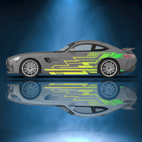 Cyberpunk Line Design Car Vinyl Wraps Decal Self-adhesive PVC Sticker Suitable for Trucks SUV Decoration Auto Accessories