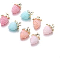5Pcs/Lot 23*32mm Acrylic Strawberry Pendants Charms For DIY Necklace Pendant Jewelry Making Accessories Wholesale